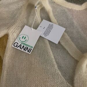 Ganni Sheer Cream Women's Cardigan
